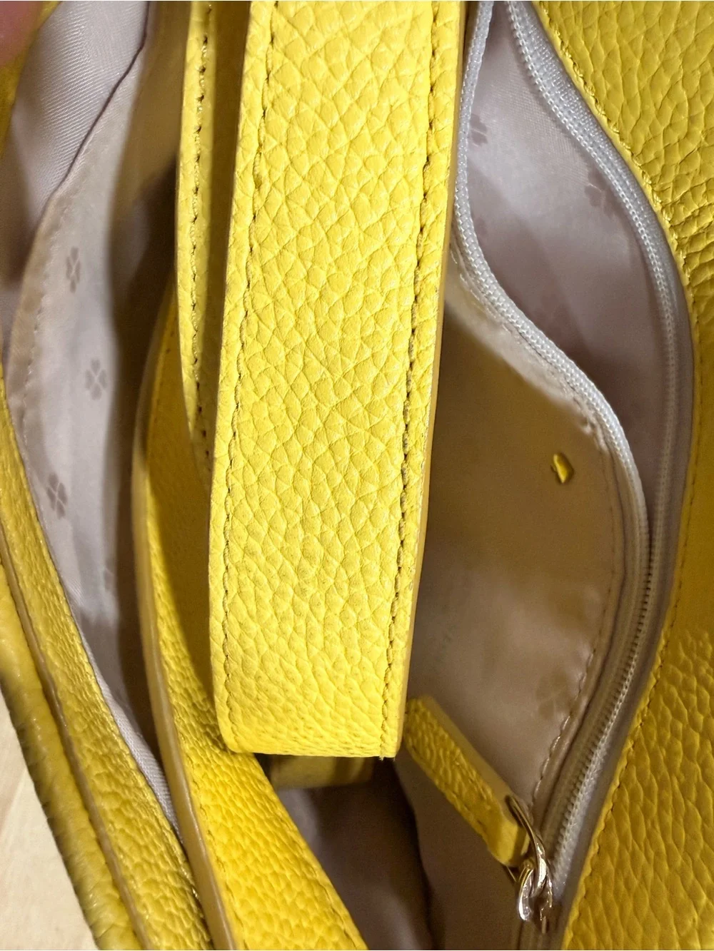 kate spade Yellow and Tan Textured Crossbody Bag